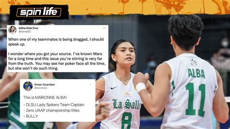 Jolina Dela Cruz Defends Team Captain Mars Alba