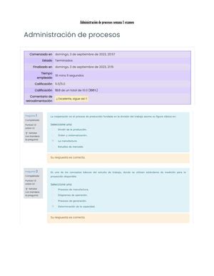 Administración de procesos Examen Semana 6 administración de