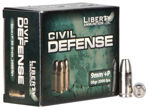 Liberty Ammunition Lacd Civil Defense Mm Luger P Gr Hollow