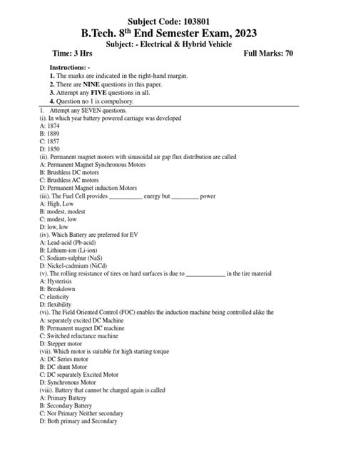 Ehv Model Test Paper Pdf