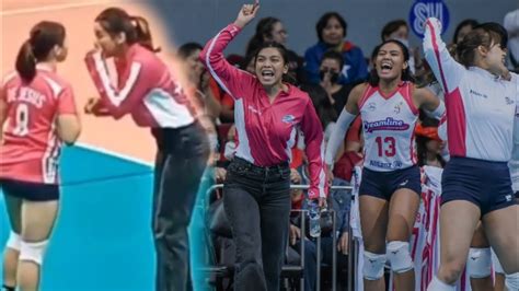 Reaction Ni Alyssa At Ella Ng Maipanalo Ng Creamline Ang Set Marami