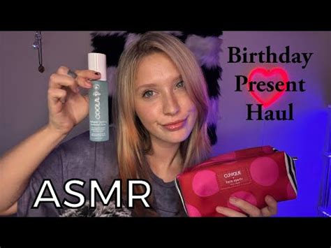 Asmr Birthday Present Haul With Whispering Crinkling Paper