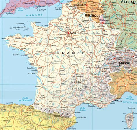 Carte De France Routi Re Avec Villes Voyage Carte Plan