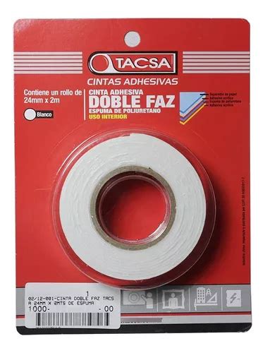 Cinta Doble Faz Tacsa 24mm X 2mts De Espuma MercadoLibre