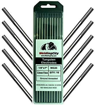 WeldingCity 10 Pk Premium TIG Welding Tungsten Electrode Rod Pure