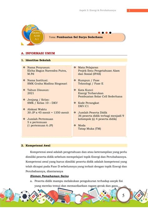 C Modul Ajar Ipas Elcha Bagus Narendra Putra Energi Dan Perubahannya Pdf