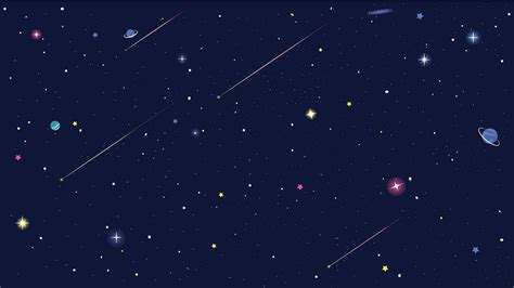 Starry Sky space Vector Art background. Full of stars planet and light ...