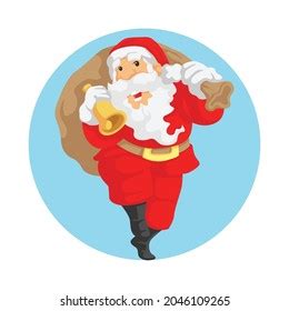 Santa Claus Carrying Sack Full Gifts Stock Vector Royalty Free