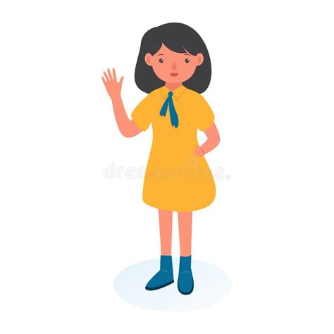 Girl Raised Hand Clip Art