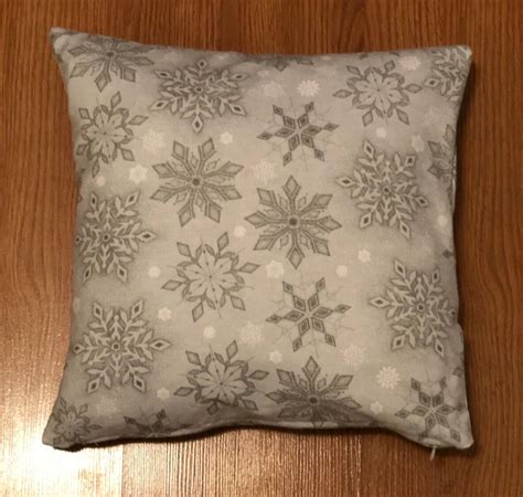 Gray Snowflake Pillow Cover