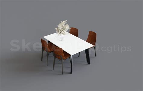 13940 Free Sketchup Dining Table Model Download