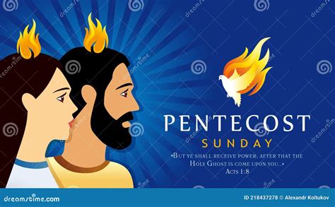 Pentecost Sunday, A Realization Of The Holy Spirit Cartoon Vector | CartoonDealer.com #219193475