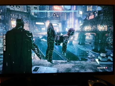 Literally Kicked His Dick To His Ass Lol Arkham Knight 9GAG