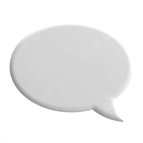 Speech Bubble 3d Vector 3d Speech Bubble Oval White Color Psd 3d