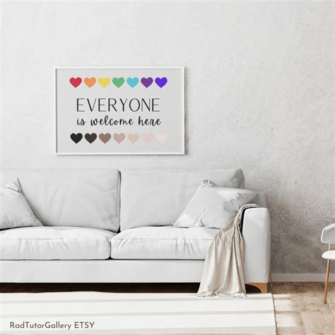 Everyone is Welcome Here Printable Classroom Decor in This - Etsy