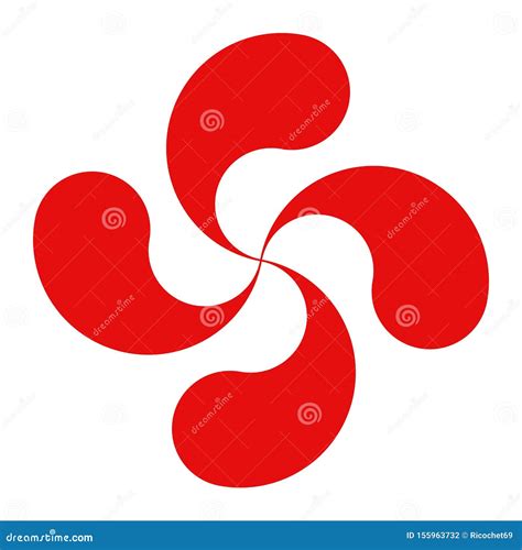 Lauburu Or Red Basque Cross Symbol Stock Illustration Illustration Of