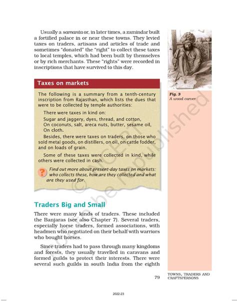 Ncert Book For Class 7 Social Science History Chapter 6 Towns Traders And Craft Persons