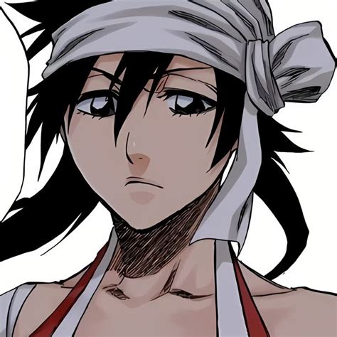 An Anime Character With Long Black Hair Wearing A Bandana