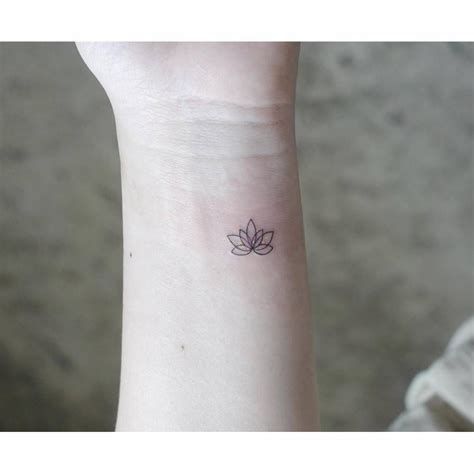 Tiny Minimalist Lotus Tattoo On The Wrist Artofit