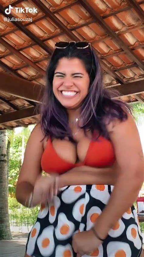 Adorable Julia Antunes Shows Cleavage In Seductive Red Bikini Top Sexyfilter