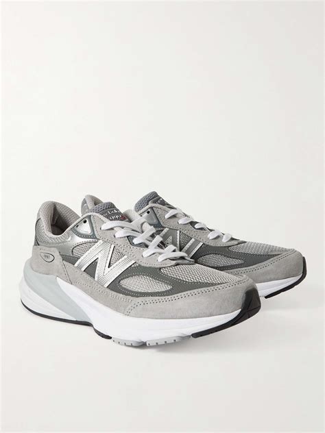 NEW BALANCE 990 V6 Leather Trimmed Suede And Mesh Sneakers For Men MR