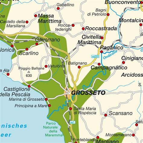 Map Maremma. Maps and directions at hot-map.