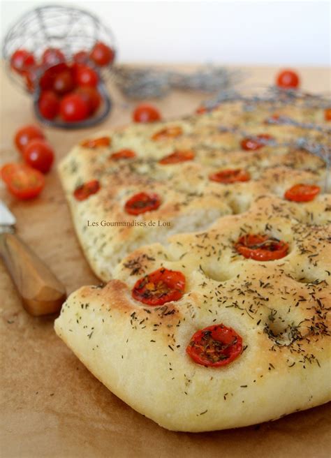 Focaccia Tomates Cerises Thym Les Gourmandises De Lou Foccacia