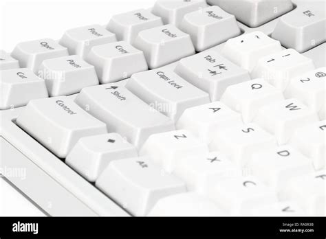 Teclado De Ordenador Moderno Parte Del Teclado De Ordenador Blanco