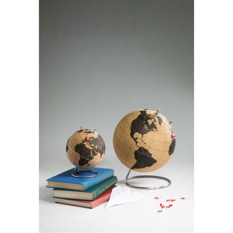 Small Black Natural Cork Globe 14cm Perfect For Any Globetrotter And