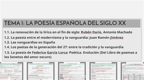 TEMA 1 LA POESÍA ESPAÑOLA DEL SIGLO XX by elisa de pablo on Prezi