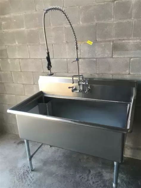 GRANDE CUVE STAINLESS 24x48 Evier Commercial Sink Acier Inoxidable