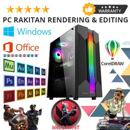 Jual PC KOMPUTER RAKITAN RENDERING GAMING EDITING INTEL CORE I7 6700