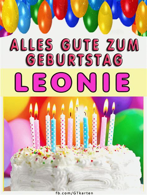 Alles Gute Zum Geburtstag Leonie Hbday Art De