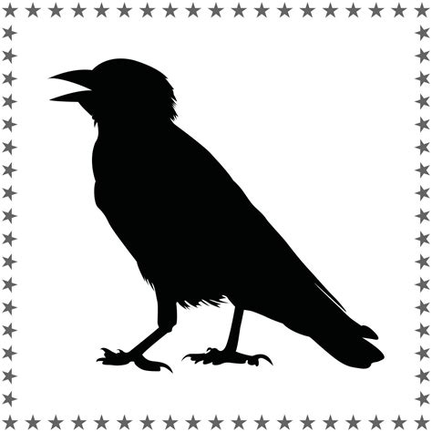 Crow Silhouette illustration, Crow Silhouette, Crow Silhouette art on white background 47552735 ...