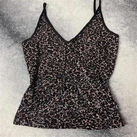 Vintage Charlotte Russe Cheetah Bedazzled Tank Depop