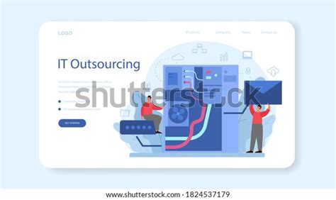 System Administrator Web Banner Landing Page Stock Vector Royalty Free 1824537179 Shutterstock