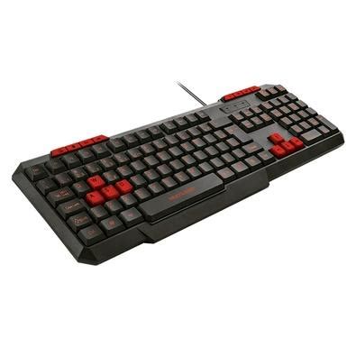 Teclado Gamer Multi TC242 Slim ABNT Preto E Vermelho TC242 KaBuM