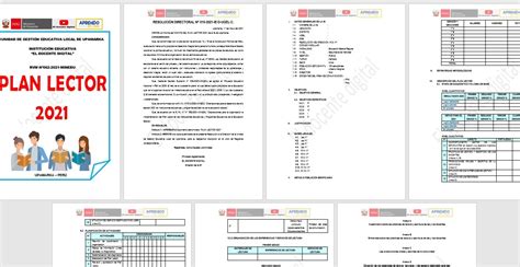 El Docente Digital Formato Estructura Del Plan Lector Nivel