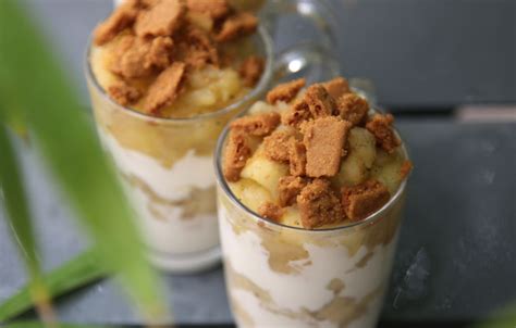 Verrine fromage blanc pomme banane et spéculoos Recette de Verrine