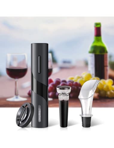 Apribottiglie Elettrico A Batterie Cavatappi Automatico Set Vino Con