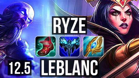 RYZE Vs LEBLANC MID Rank 2 Ryze Rank 4 8 3 8 Dominating EUW