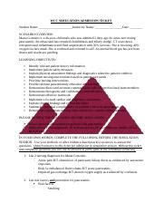 Wcc Simlab Pancreatic Admission Ticket Docx Wcc Simulation Admission