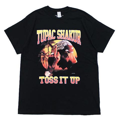 Tupac 2pac 2パック 半袖tシャツ ラップt Toss It Up S S Tee ヒップホップ アーティスト オフィシャル ライセンス フォトプリント ブラック 黒 L Xl