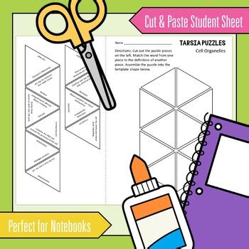 Cells Vocabulary Activity Digital And Print Science Tarsia Puzzles