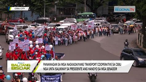 Balitang Bisdak Mga Transport Group Sa Cebu Nag Unity Walk Protest