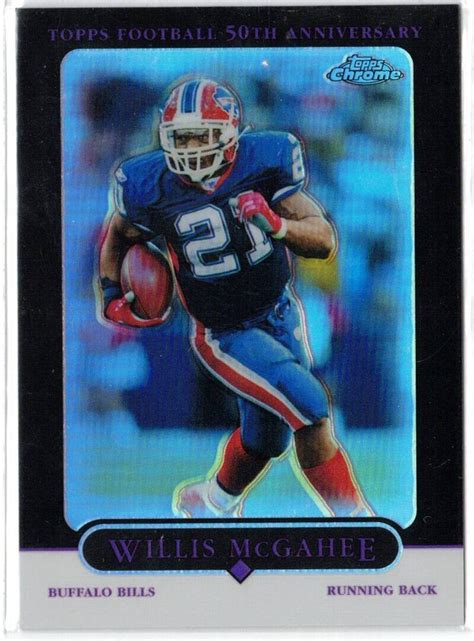 2005 Topps Chrome Black Refractor 13 Willis McGahee 100 For Sale