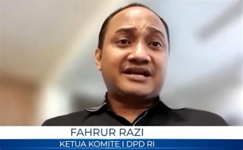 Ketua Komite I DPD RI Fachrul Razi DPD RI Solid Tolak Penundaan Pemilu