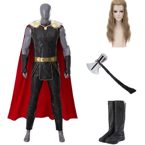 Thor Costume Thor Love and Thunder Costume Thor Black Suit With Fur Co – ACcosplay Loki Cosplay ...