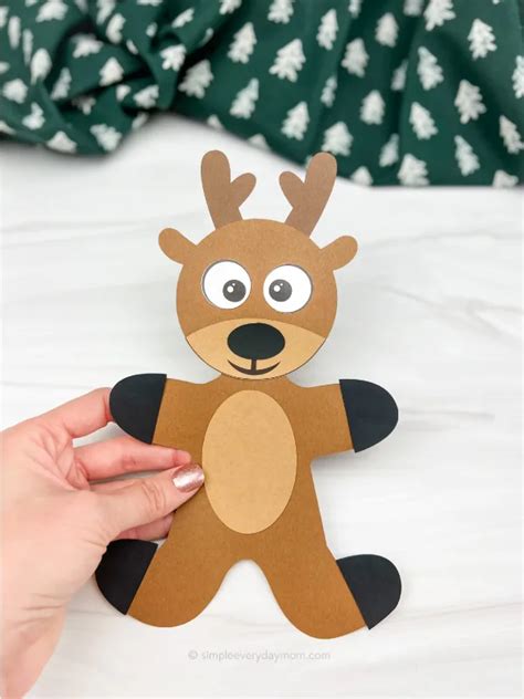 Reindeer Gingerbread Man Disguise Craft For Kids Free Template