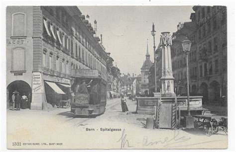 Bern Spitalgasse Mit Tram Suchard Werbung Um 1903 Kaufen Auf Ricardo